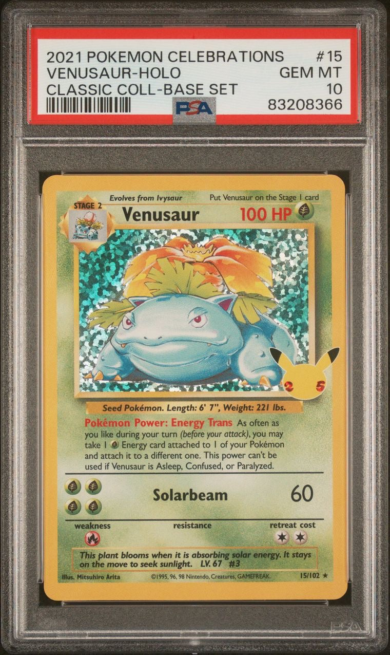 PSA 10 - 2021 POKEMON CELEBRATIONS VENUSAUR-HOLO CLASSIC COLL - BASE SET