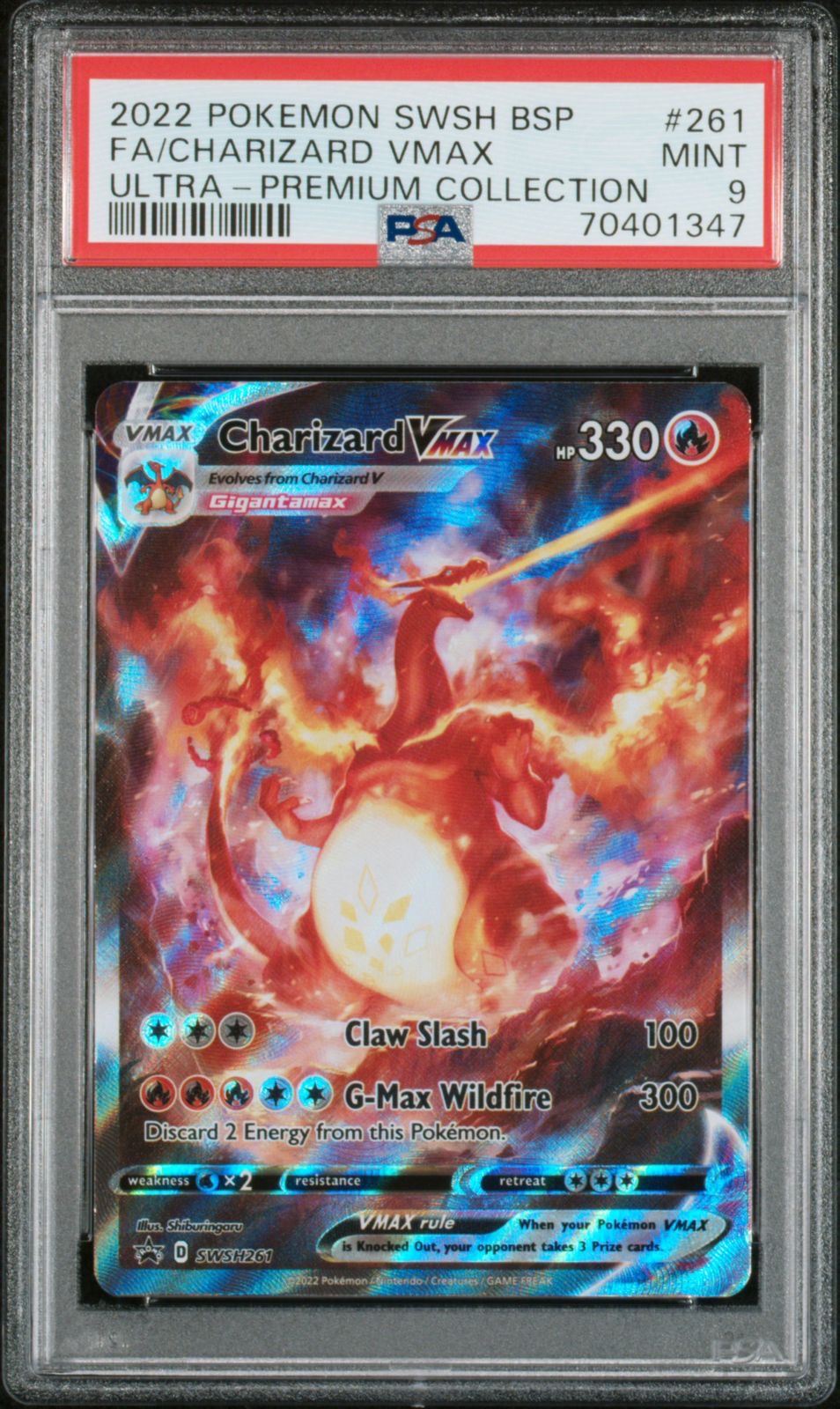 PSA 9 - 2022 POKEMON SWSH BSP FA/CHARIZARD VMAX ULTRA - PREMIUM COLLECTION