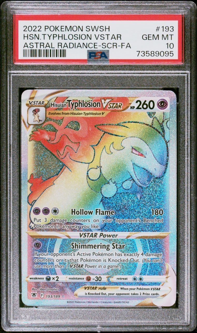 PSA 10 - 2022 POKEMON SWSH HSN.TYPHLOSION VSTAR ASTRAL RADIANCE-SCR-FA