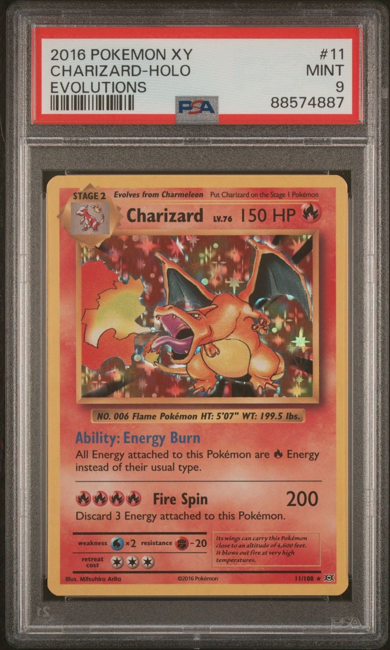 PSA 9 - 2016 POKEMON XY CHARIZARD - HOLO EVOLUTIONS