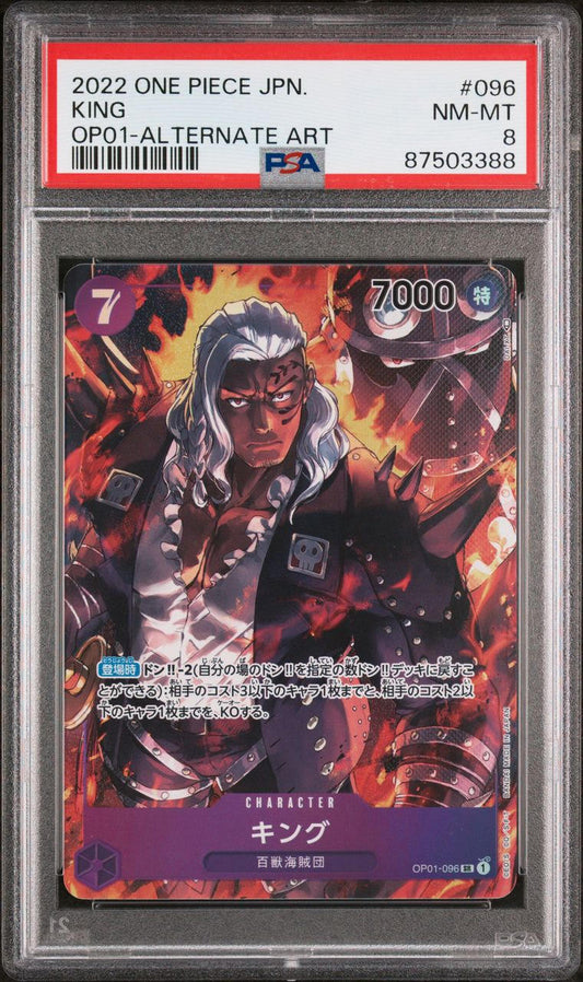 PSA 8 - 2022 ONE PIECE JPN. KING - ALTERNATE ART - [OP-01]