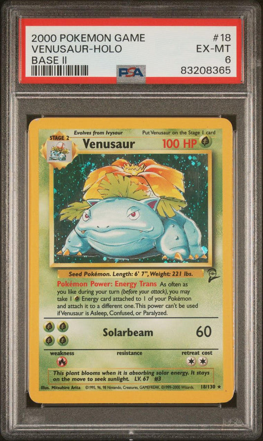 PSA 6 - 2000 POKEMON GAME VENUSAUR-HOLO BASE II