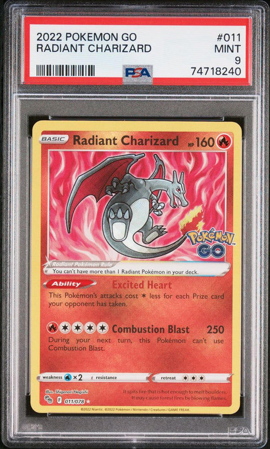 PSA 9 - 2022 POKEMON GO RADIANT CHARIZARD